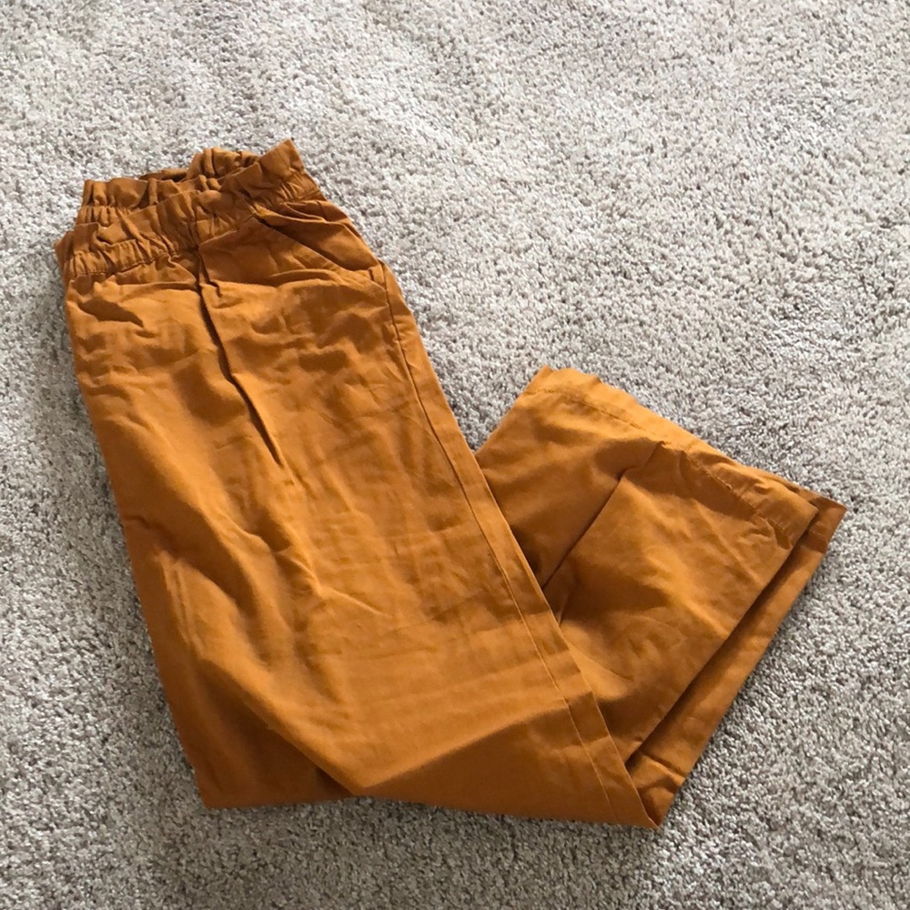 Garnet Hill girls wide leg cotton pants size 14